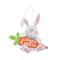 Glitzhome® 14" Happy Easter Bunny & Carrot Door Hanger
